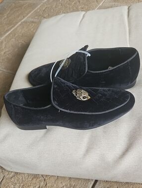 Kurt Geiger London Hugh Venetian Loafer Black Velvet Men's US 8, EU 41